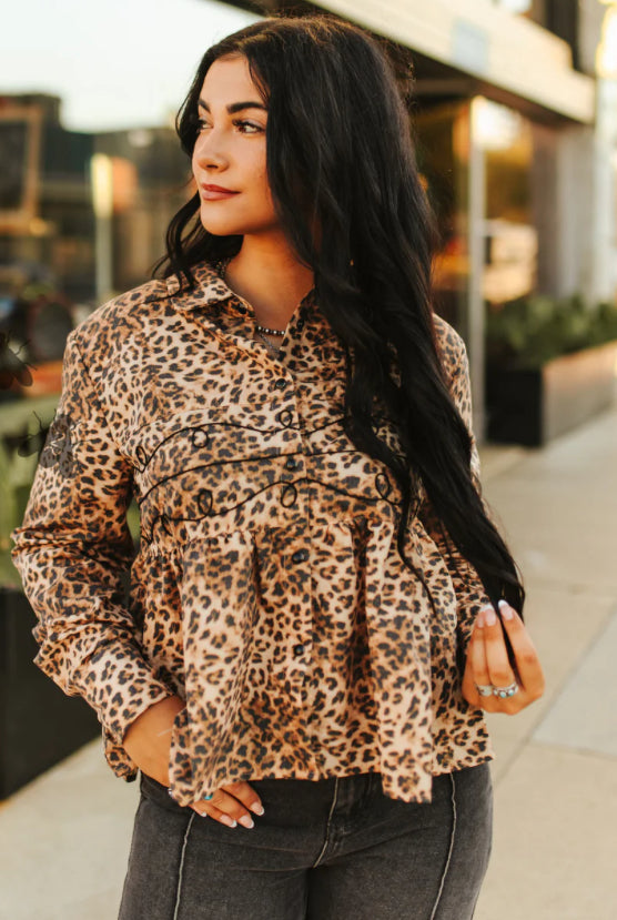 Loopty Lou L/S *Leopard