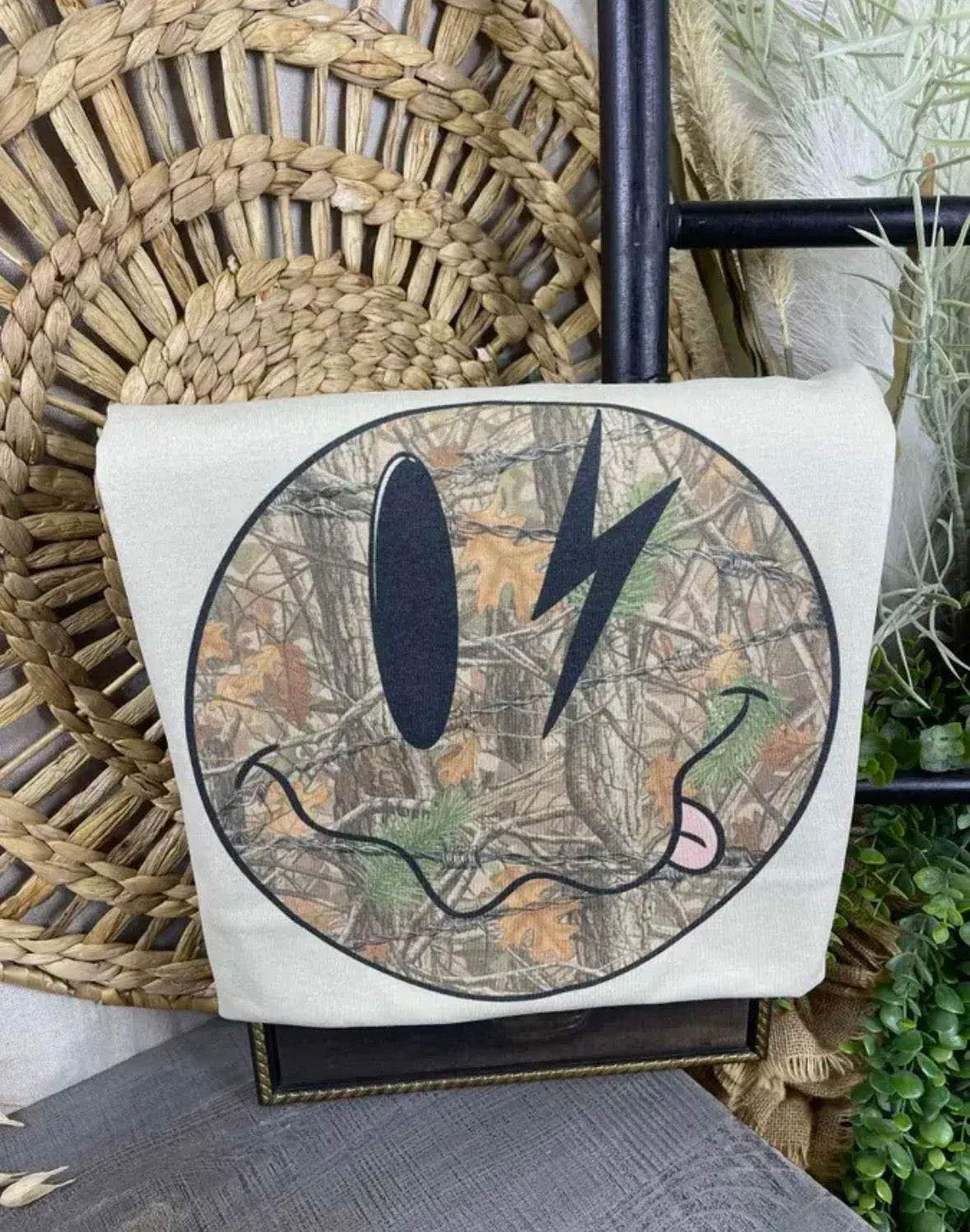 Camo Smiley Face