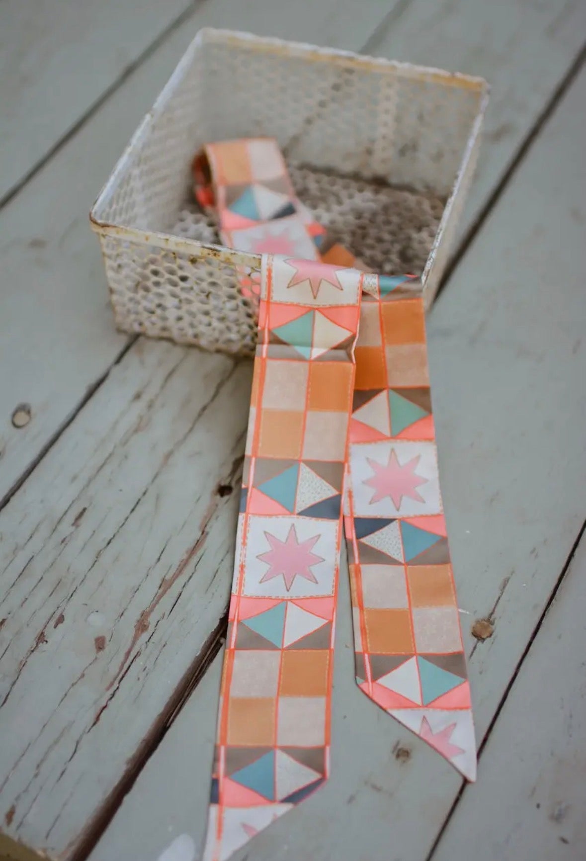 Vintage Patchwork Western Twilly Scarf