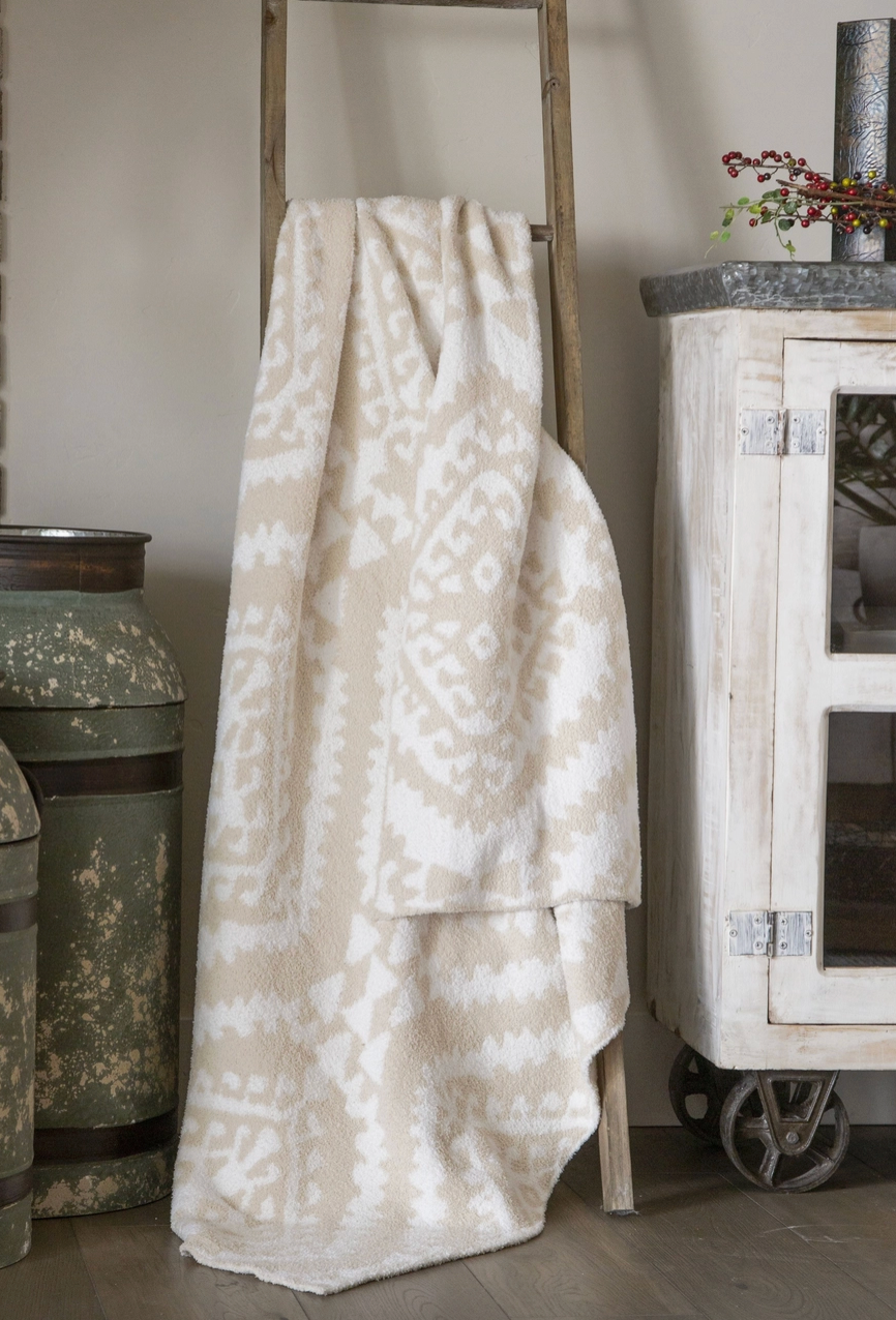 Moroccan Tan Stretchy Throw