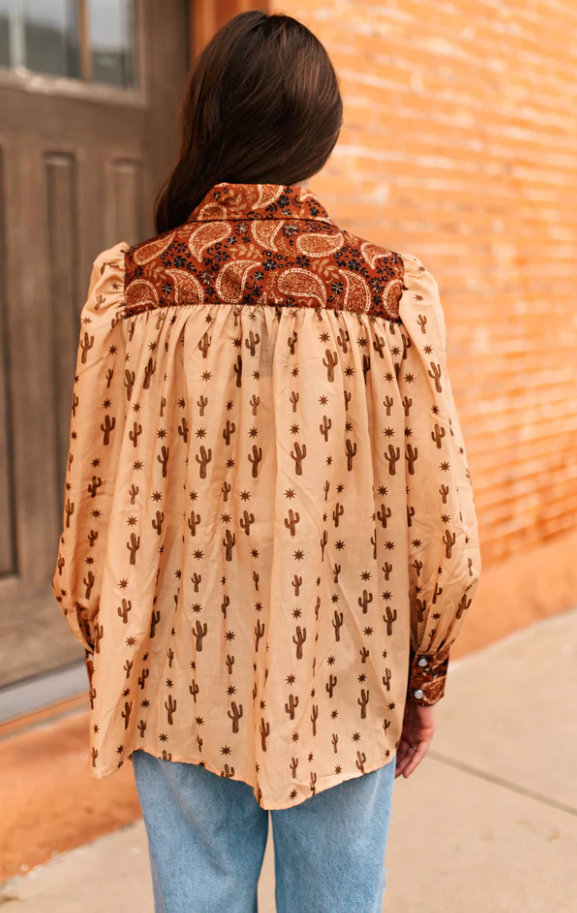 Desert Dusk Paisley Blouse