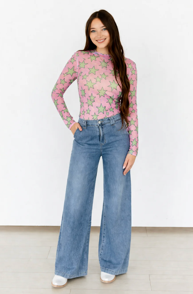 Starlight Rodeo Mesh Top