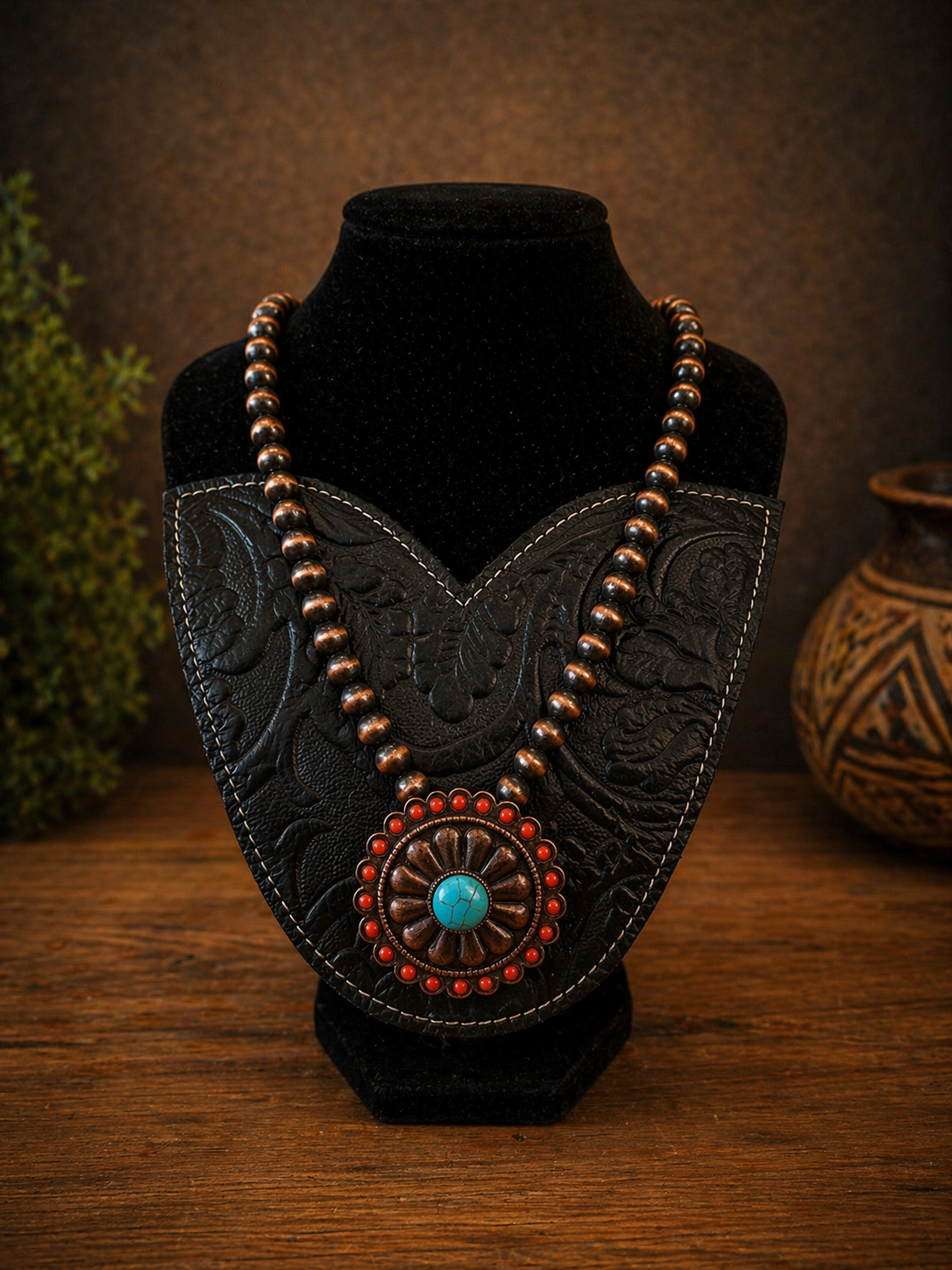 Red Rock Concho Necklace