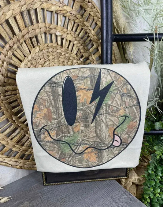 Camo Smiley Face