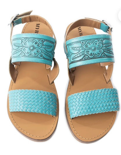 Desert Bloom Turquoise Sandals