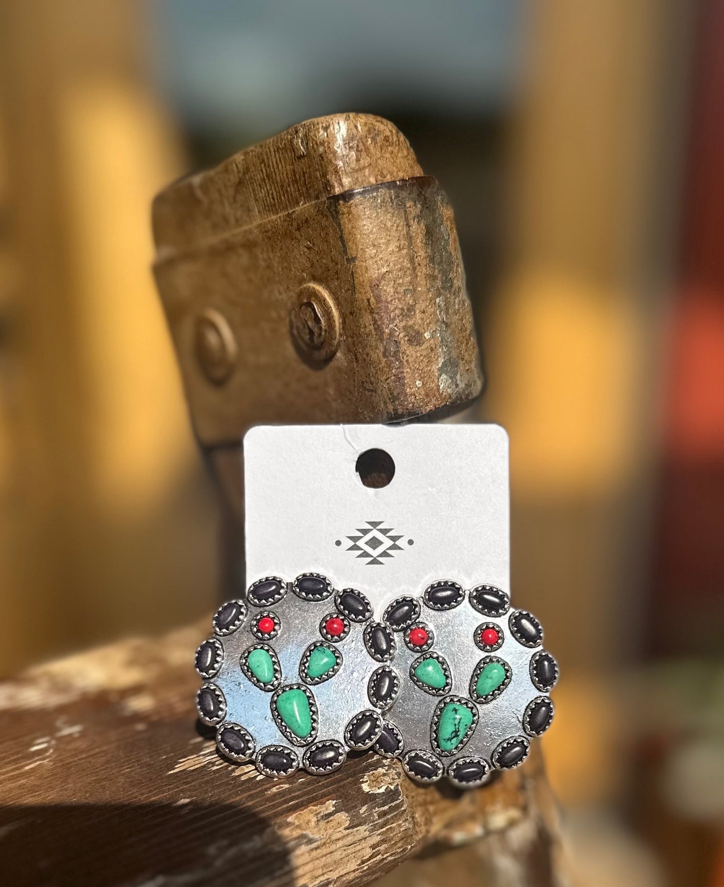 Prickly Pear Concho Earrings