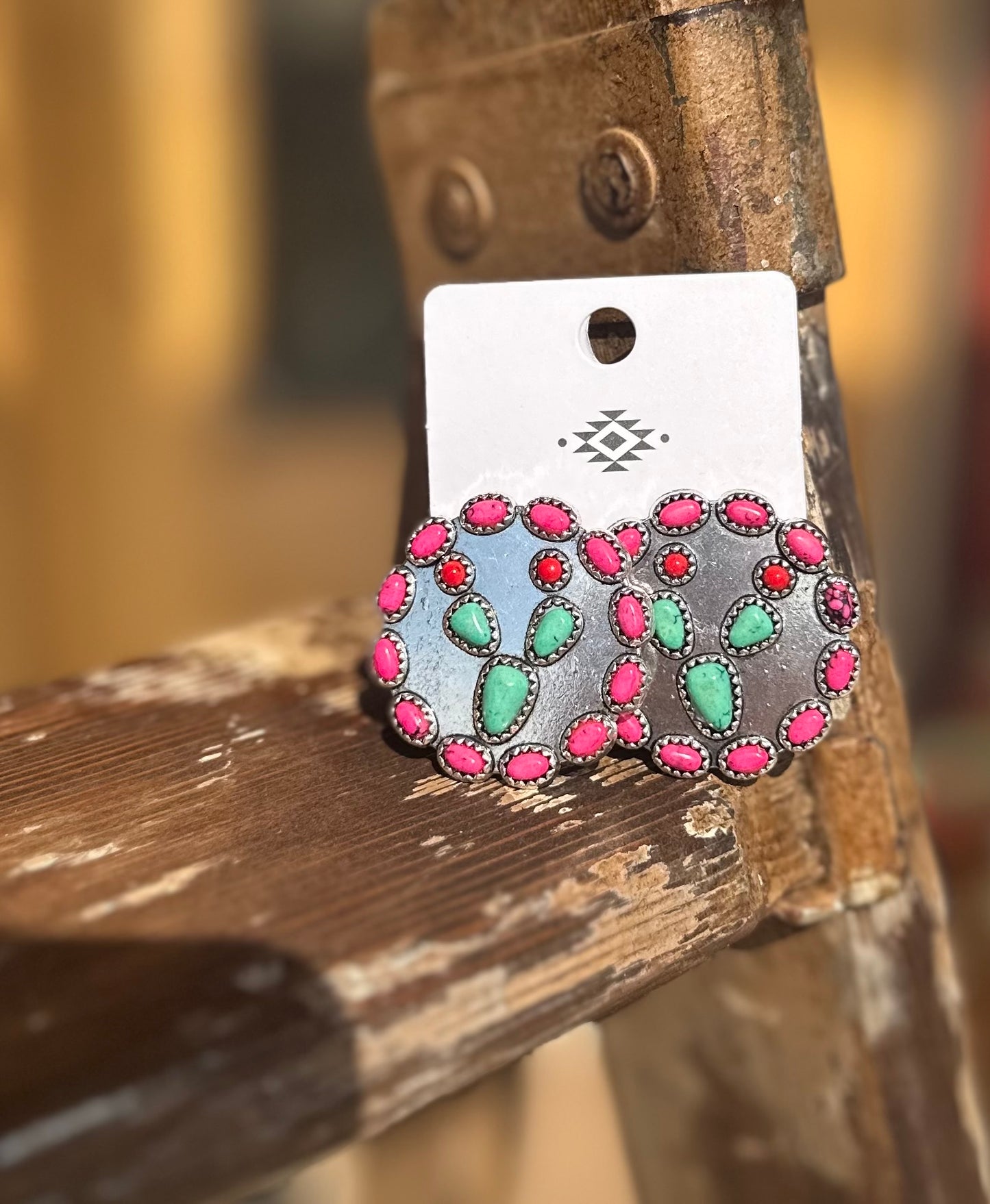 Prickly Pear Concho Earrings