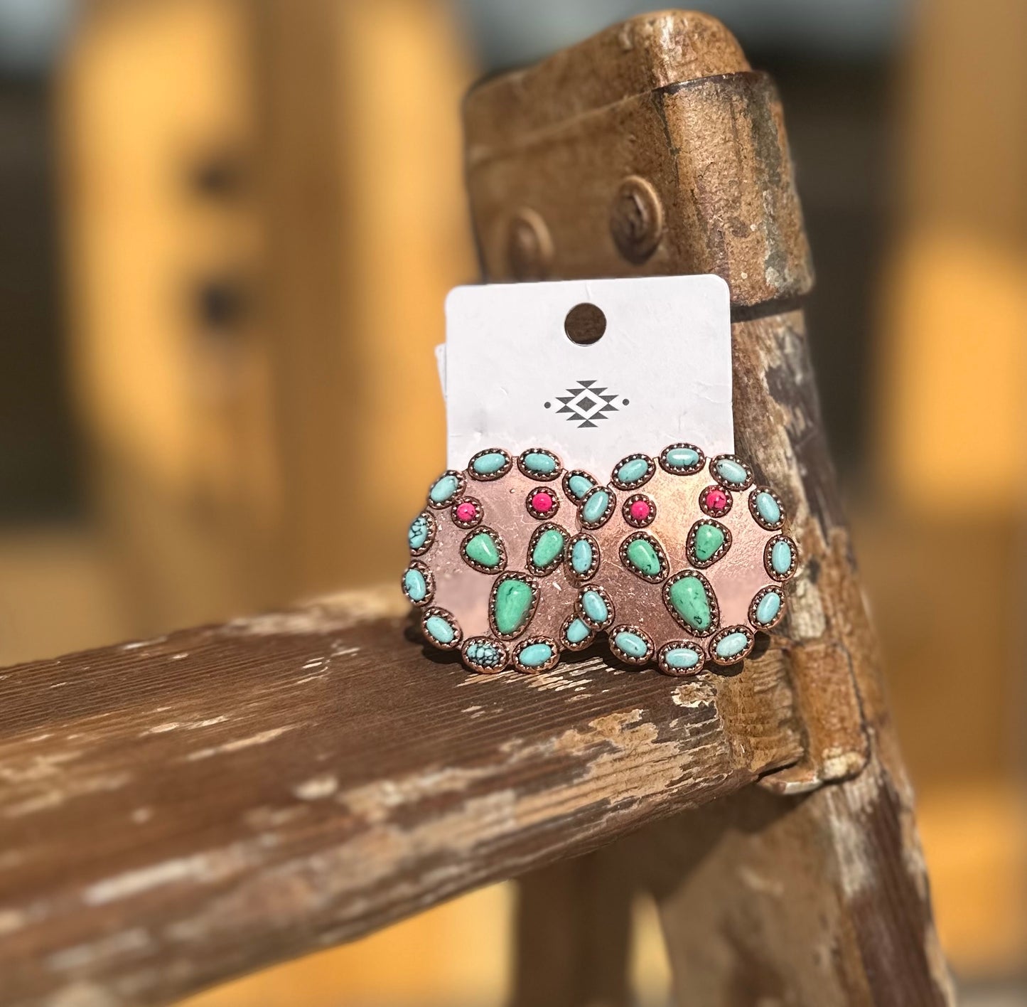 Prickly Pear Concho Earrings