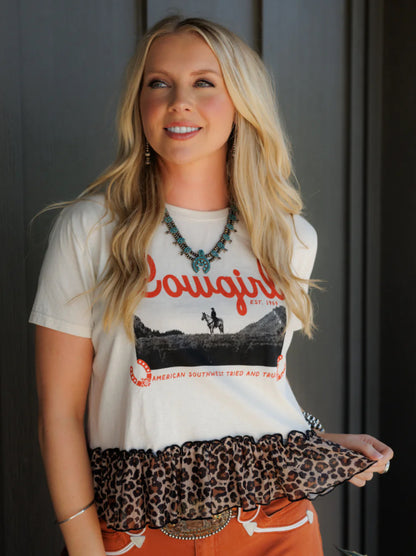 High Desert Cowgirl Peplum Tee