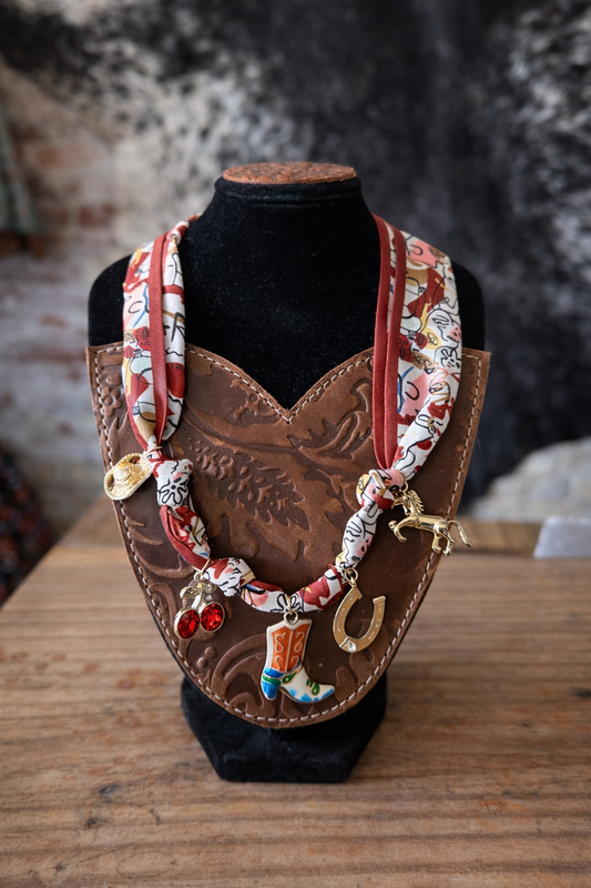 The Cherry Boot Rodeo Scarf Necklace