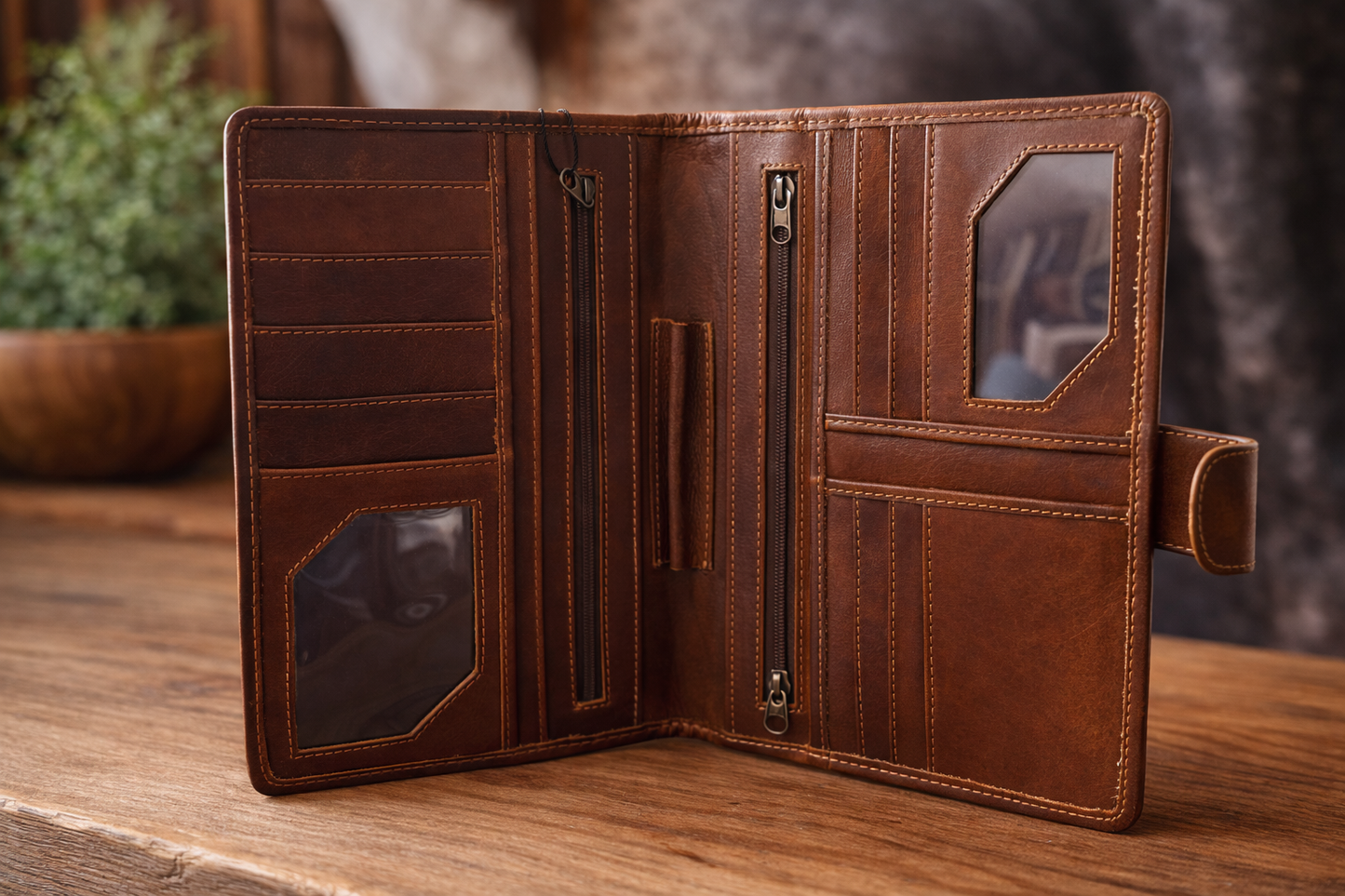 Midnight Mesa Checkered Wallet