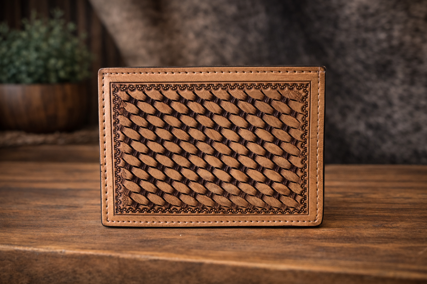 Midnight Spur Hair-On Wallet