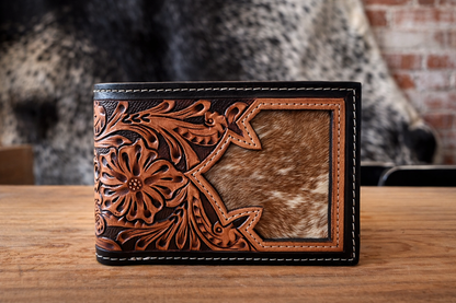 Prairie Star Cowhide Slim Wallet