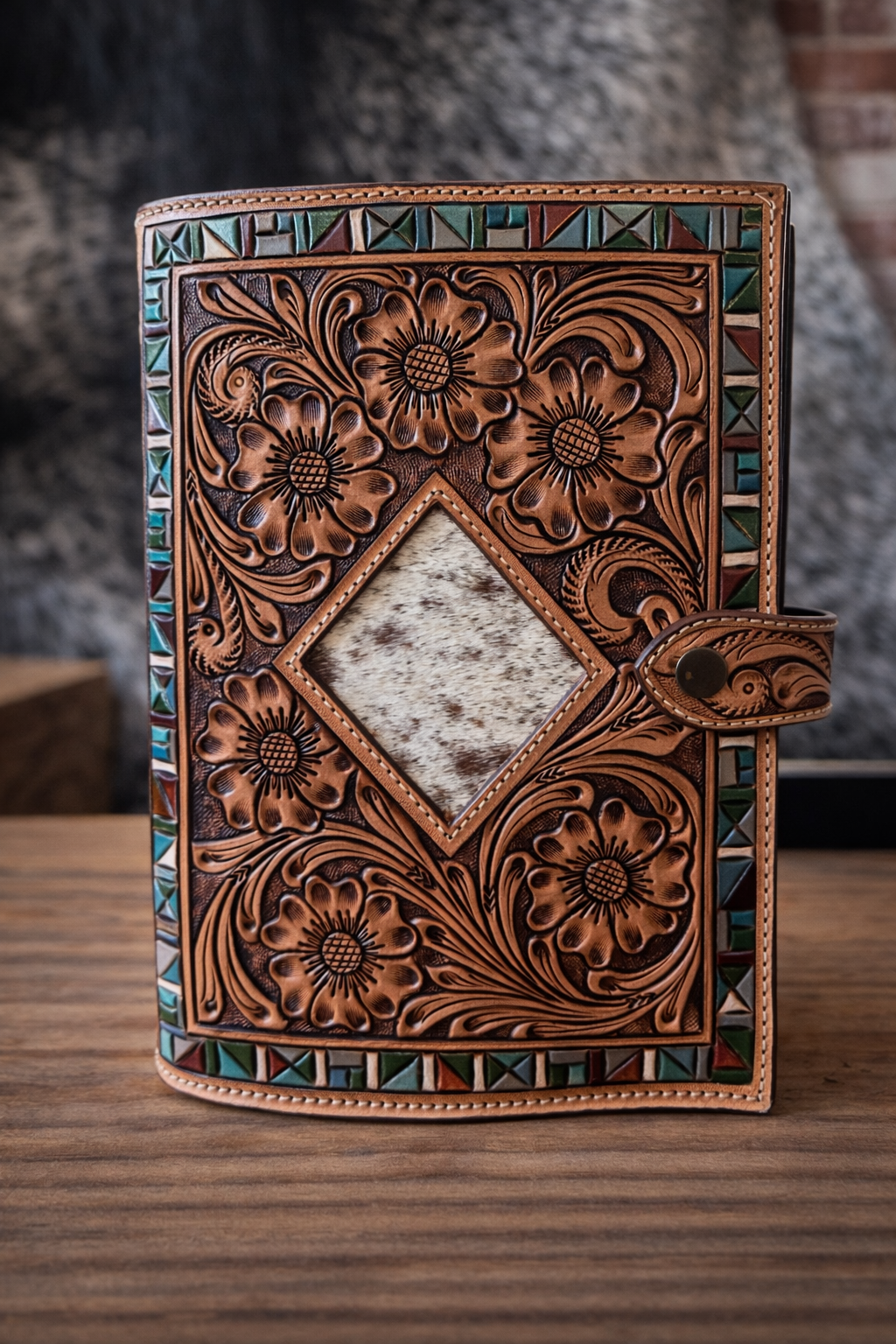 Heirloom Faith Turquoise Inlay Bible Cover