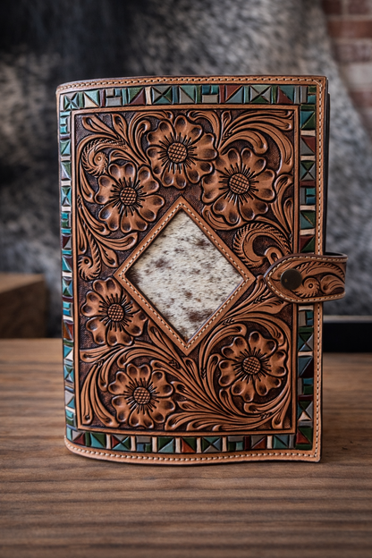 Heirloom Faith Turquoise Inlay Bible Cover