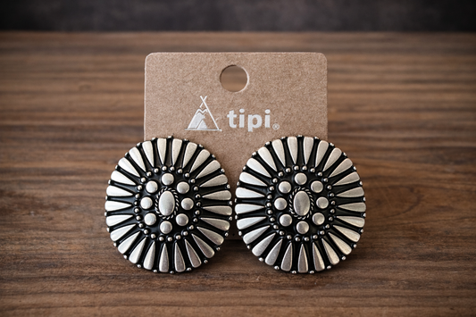 Canyon Sun Concho Stud Earrings