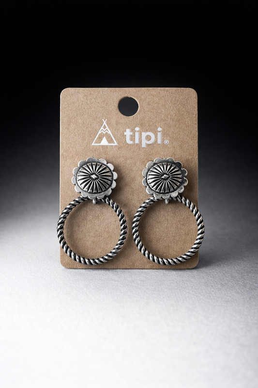 Mesa Bloom Rope Hoop Earrings