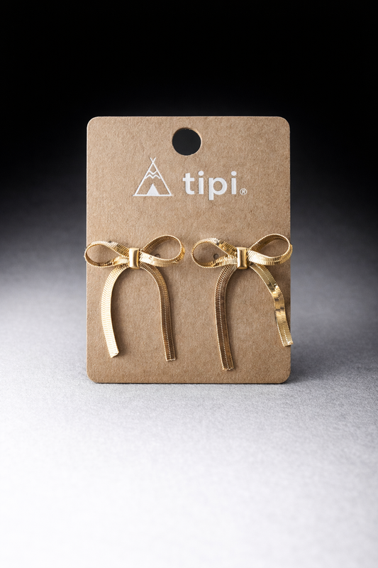 Golden Prairie Bow Earrings
