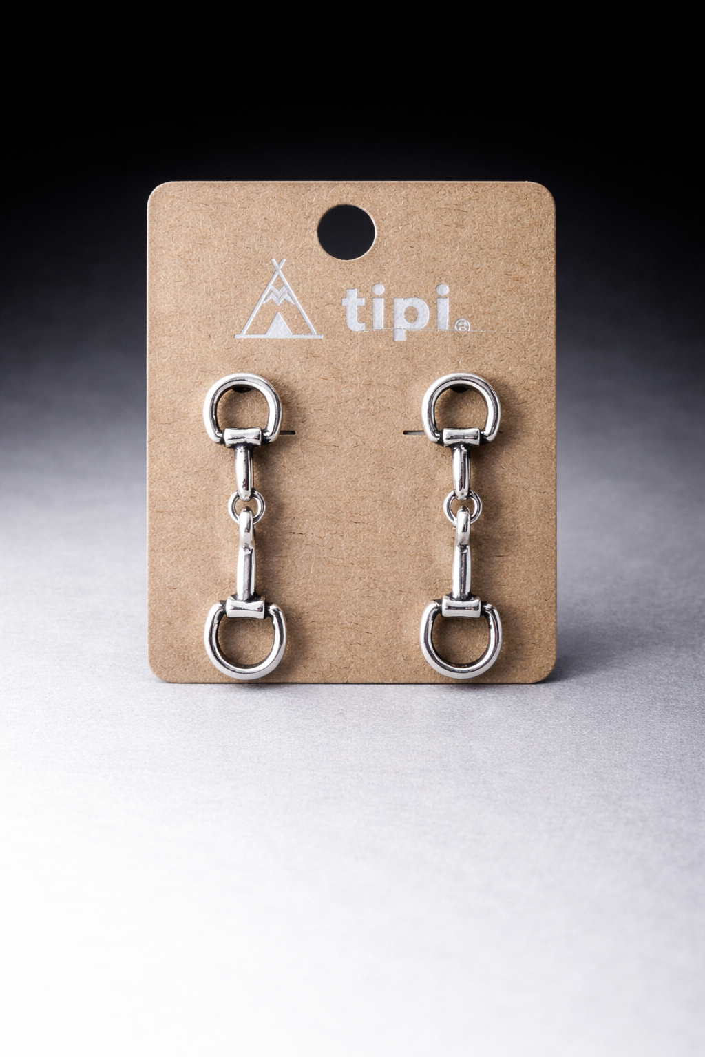 Ranch Link Horse Bit Drop Earrings