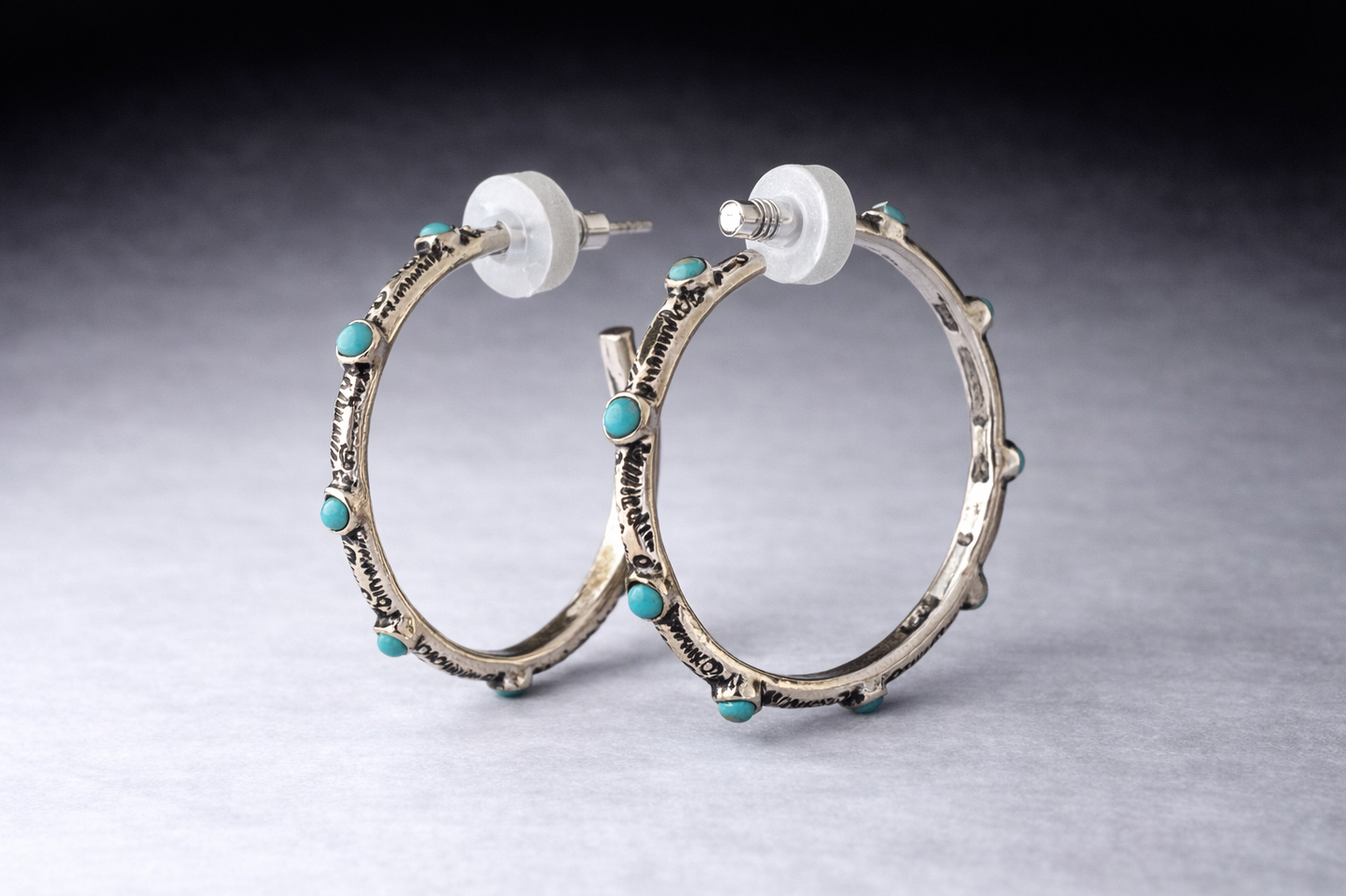 Santa Fe Trail Turquoise Hoops