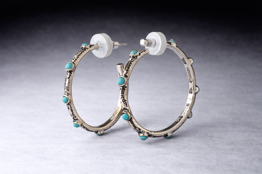 Santa Fe Trail Turquoise Hoops