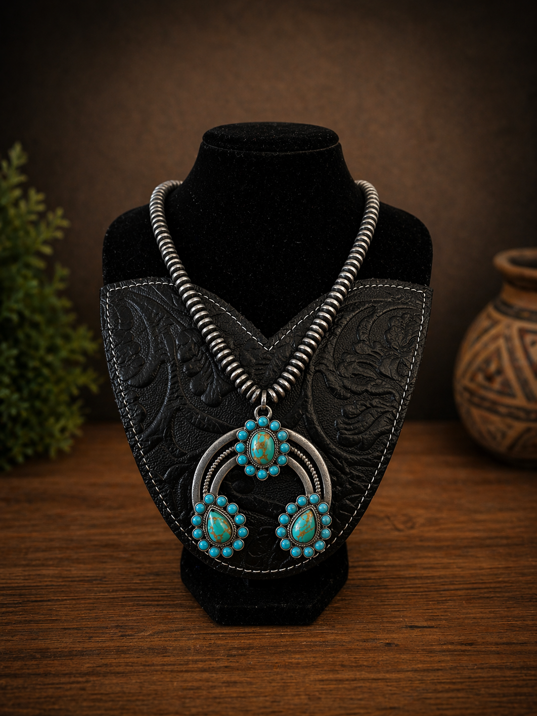 Desert Bloom Squash Blossom Necklace