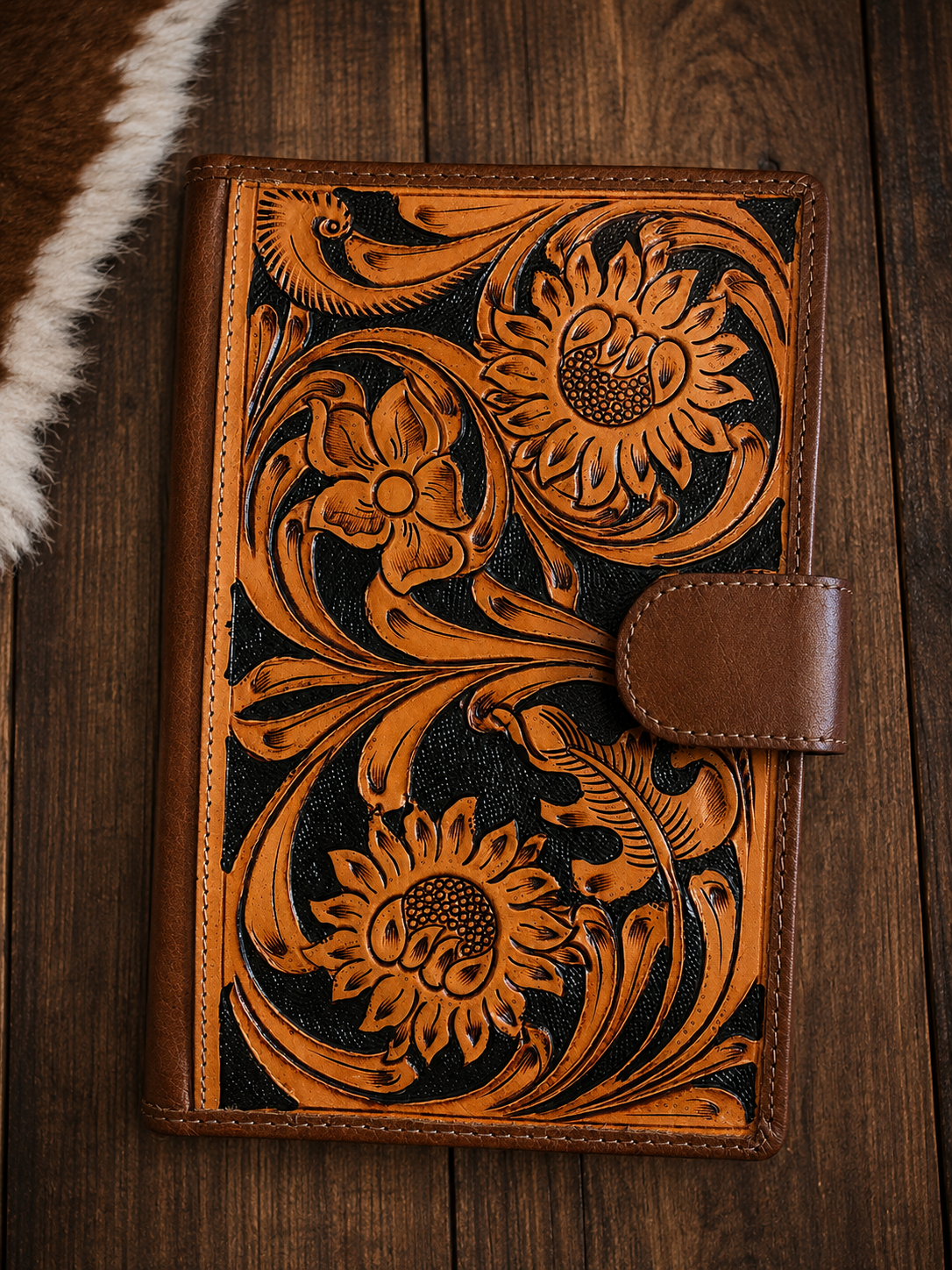 The Sunflower Saddle Wallet