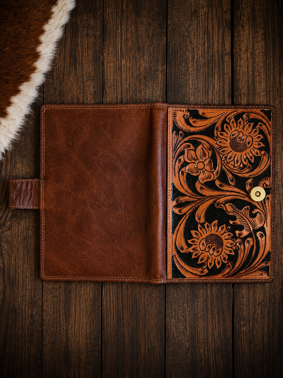 The Sunflower Saddle Wallet