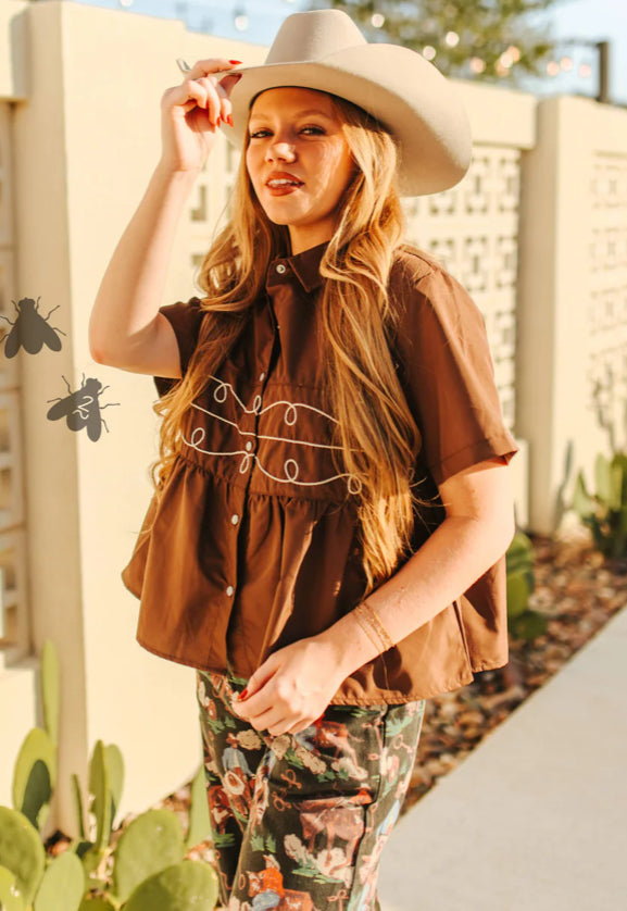 LOOPTY LOU S/S *CHOCOLATE