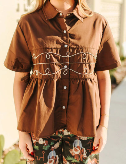 LOOPTY LOU S/S *CHOCOLATE