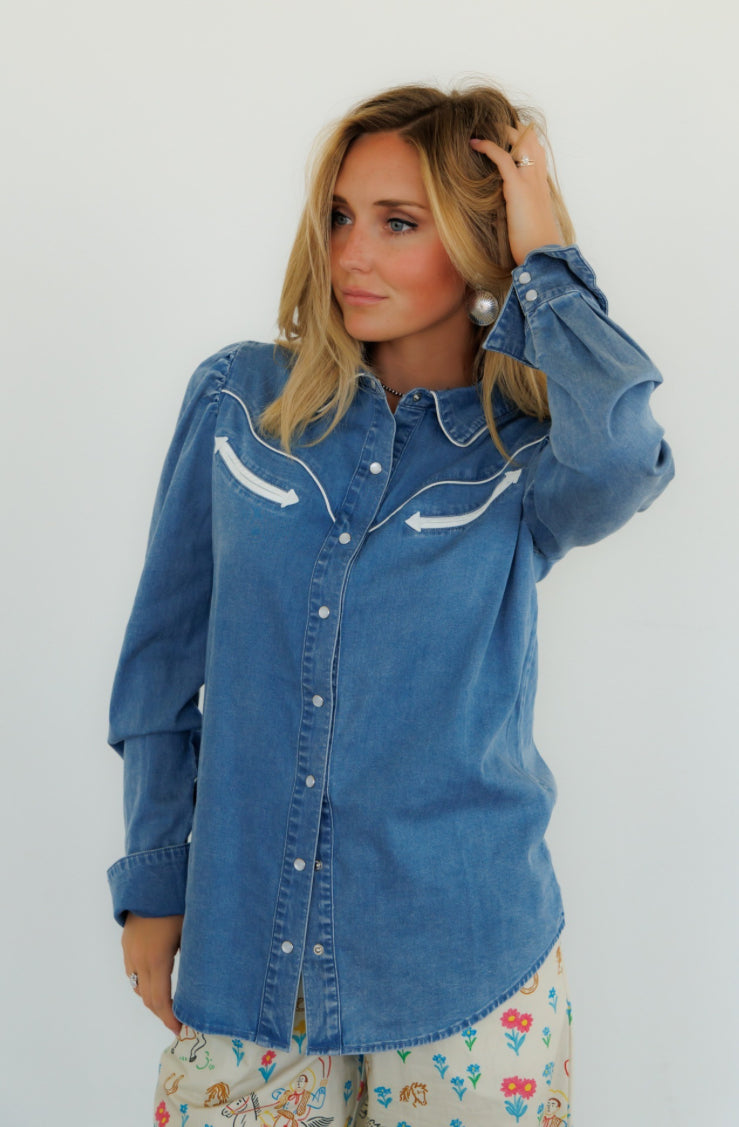 Arrow Ridge Denim Snap