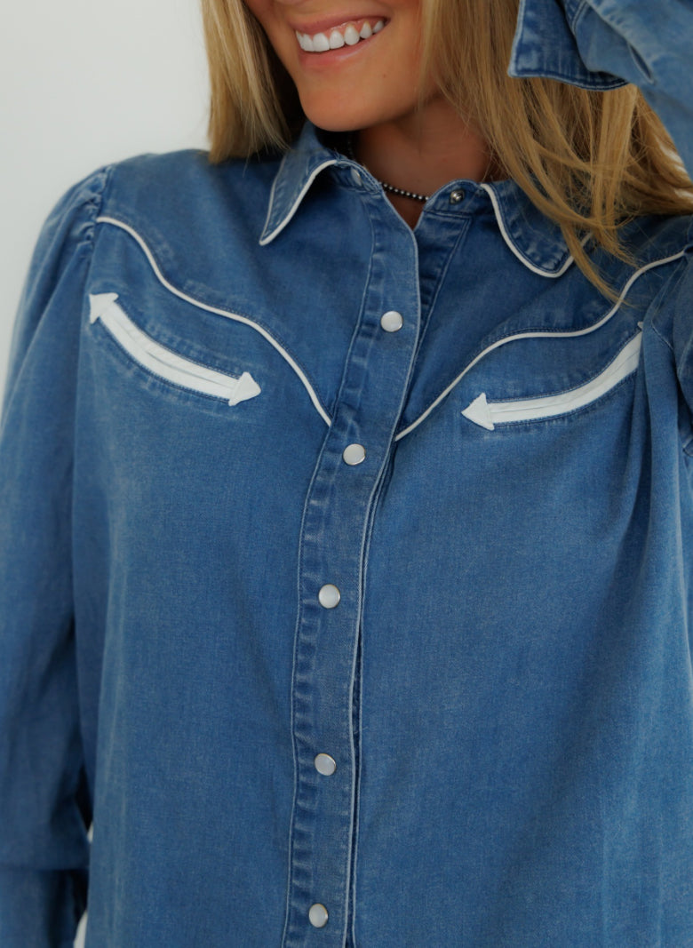 Arrow Ridge Denim Snap