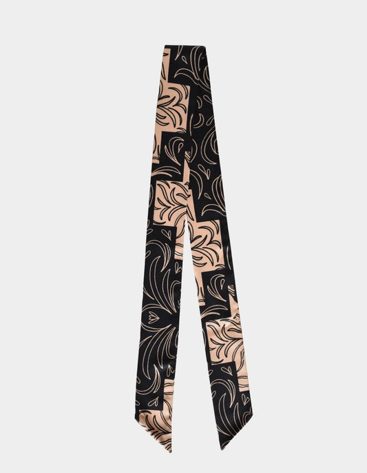 Midnight Vintage Cross Western Twilly Scarf