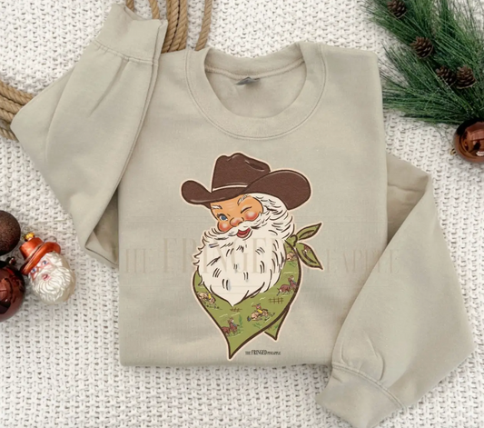 Cowboy Santa Crewneck