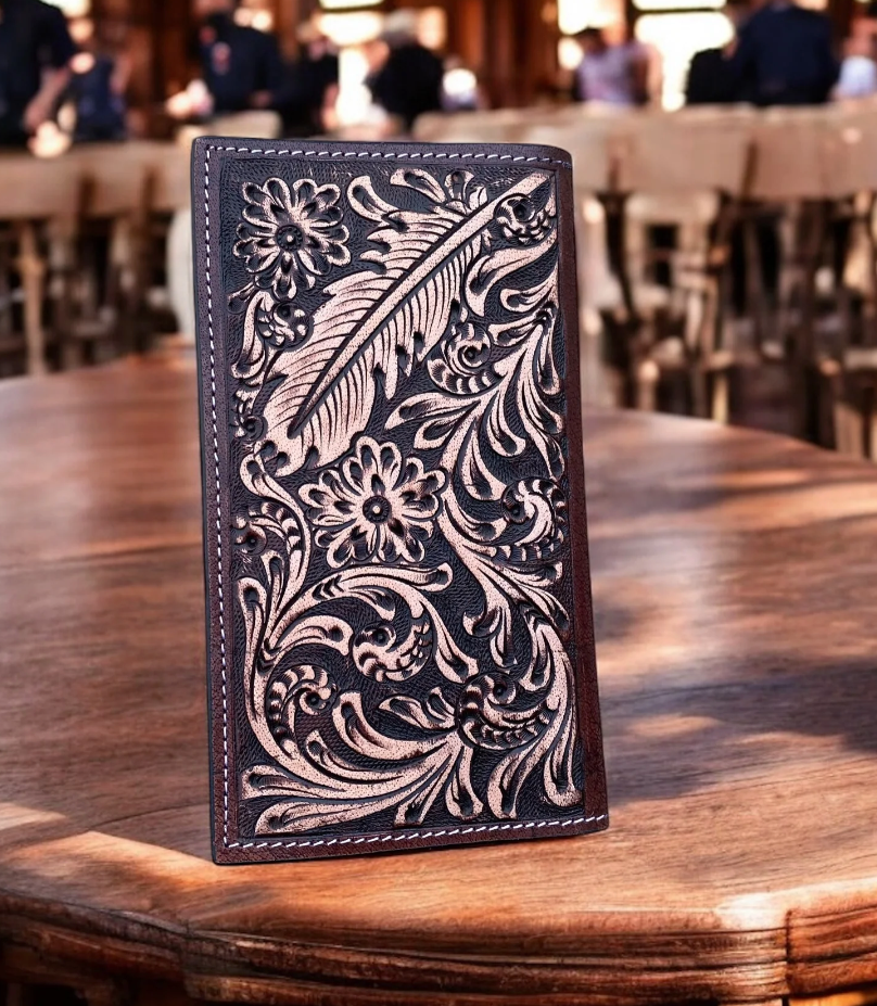 Timo All Tooled Leather Men's Wallet