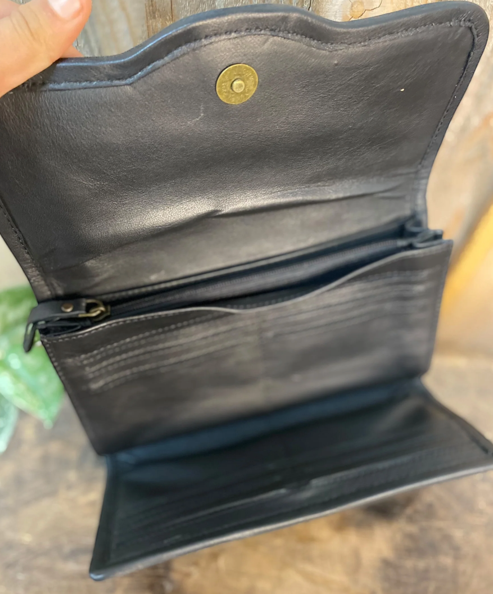 Sierra Blossom Cowhide Clutch