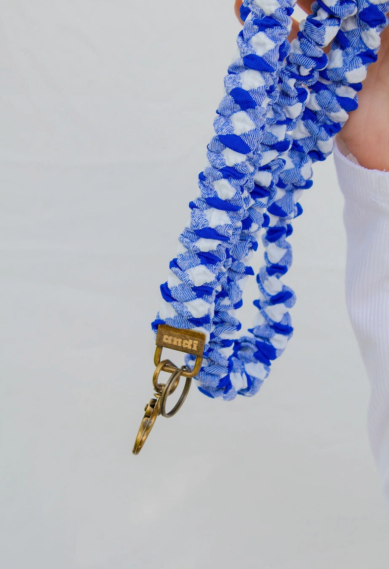 Royal Blue Checkered Lanyard