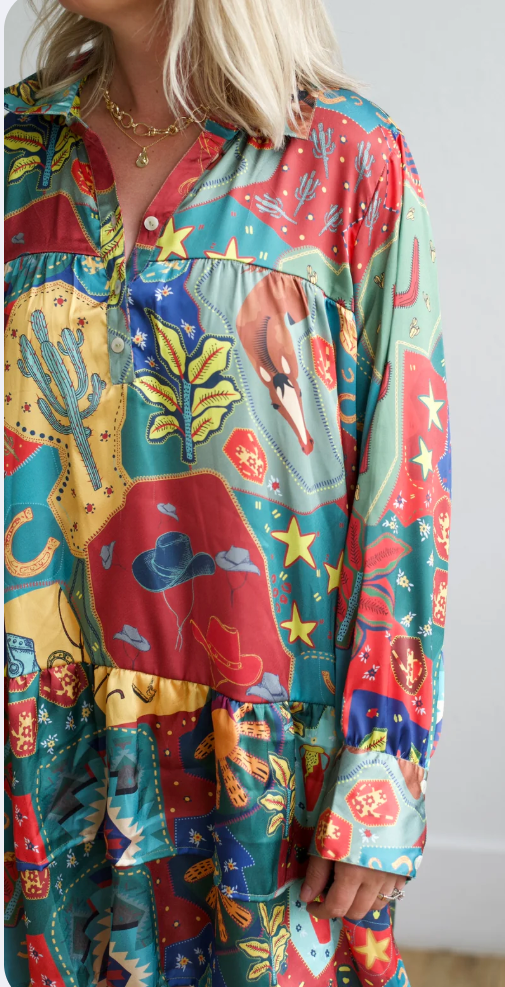 Satin Cowboy Dress