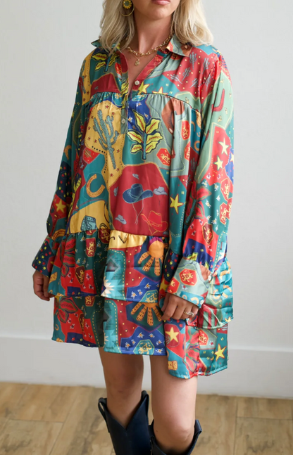 Satin Cowboy Dress