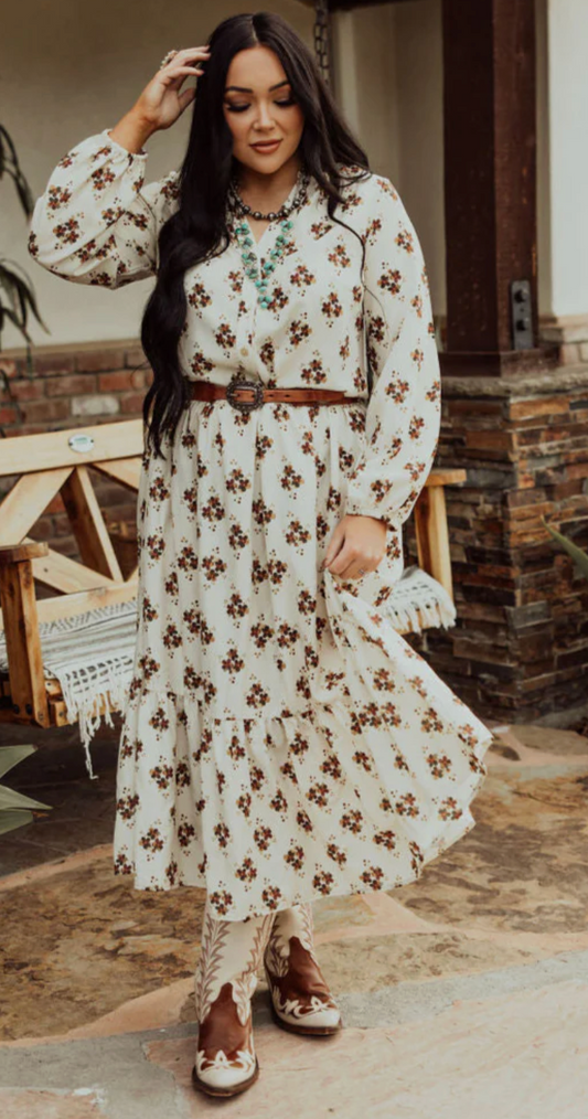 Prairie Bloom Midi Dress