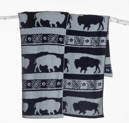 Buffalo Blues Stretchy Throw Blanket