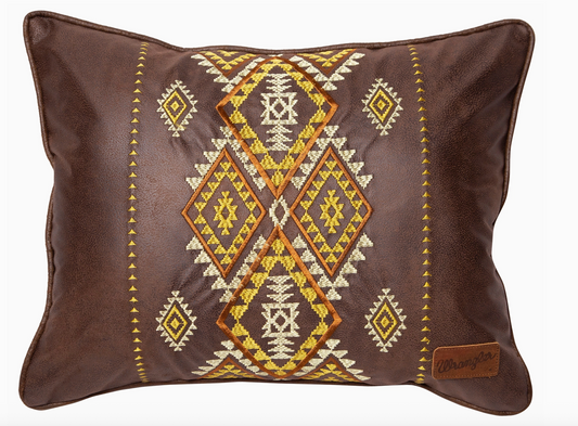 Wrangler® Diamond River Faux Leather Pillow