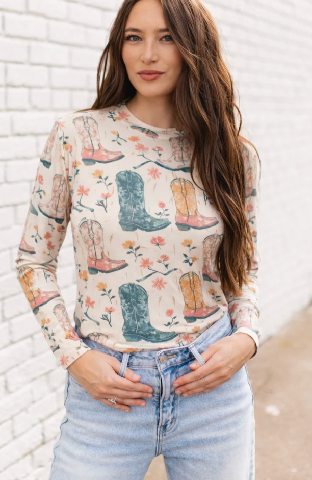 Kickin' Up Wildflowers Mesh Top