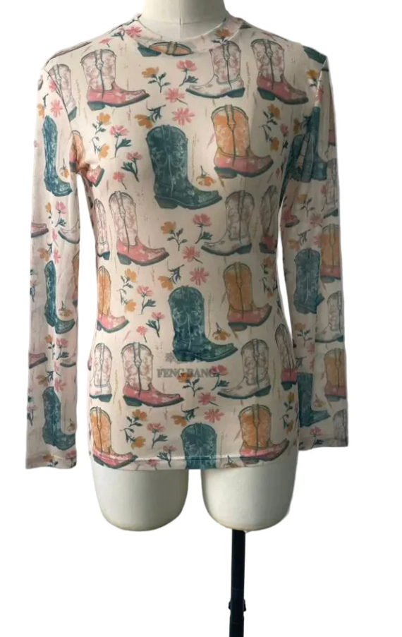 Kickin' Up Wildflowers Mesh Top