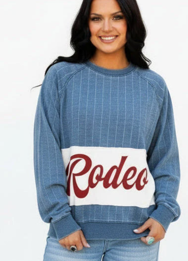 Rodeo Striped Denim Top