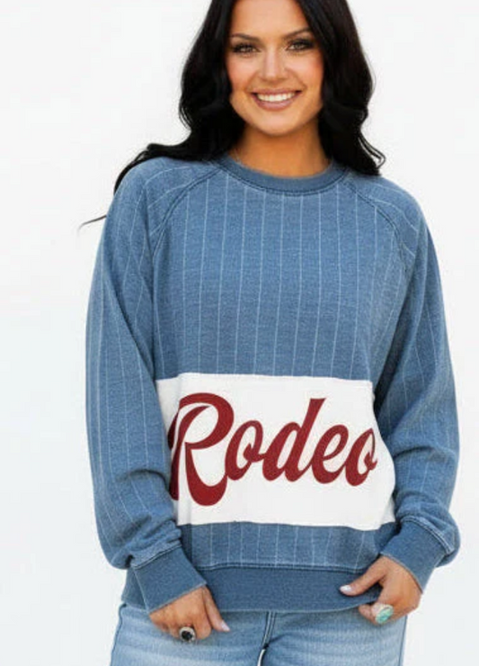 Rodeo Striped Denim Top
