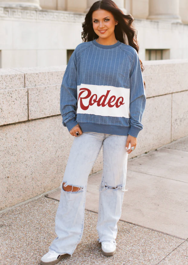 Rodeo Striped Denim Top