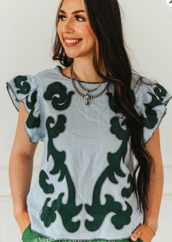 Jade Outlaw Blouse