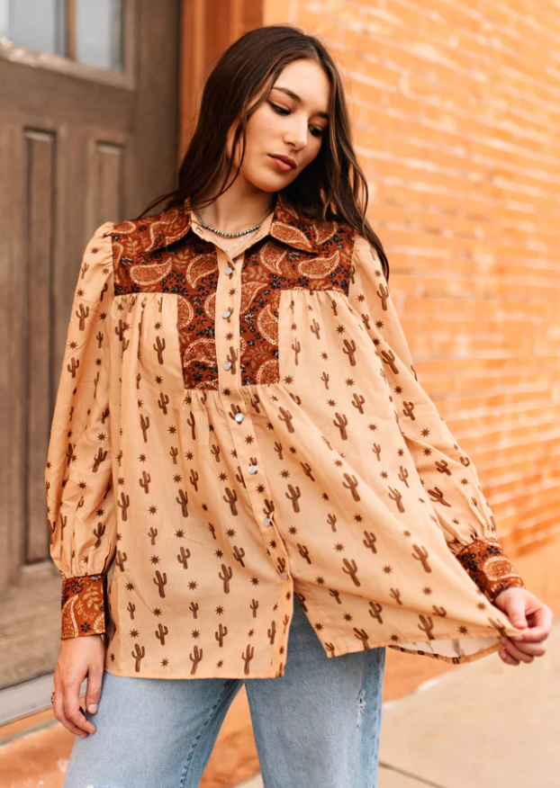 Desert Dusk Paisley Blouse