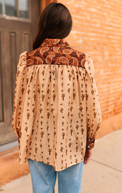 Desert Dusk Paisley Blouse